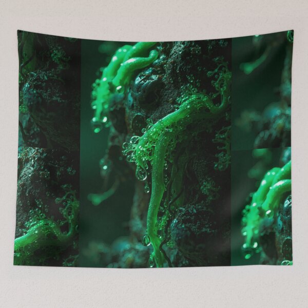 Item preview, Bioluminescent Green Tentacles On Dark Bark designed and sold by monkeybusiness.pt.