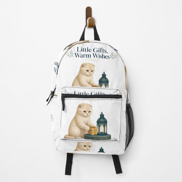 Item preview, Scottish Fold Eid Cat with Gift and Decorative Lantern designed and sold by PurrBloom Studio.