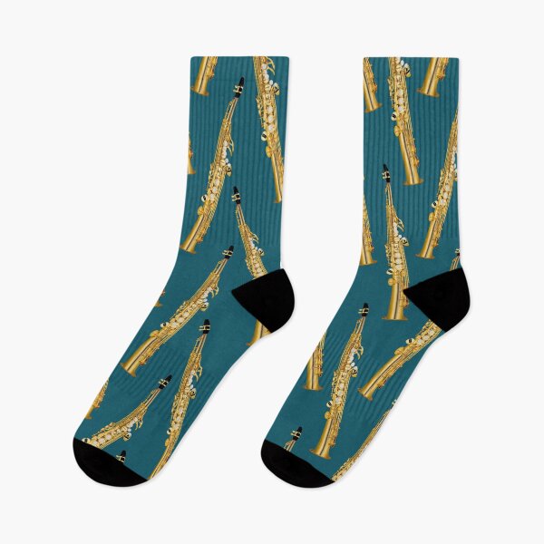 Item preview, Soprano saxophone on teal designed and sold by kobyakov.