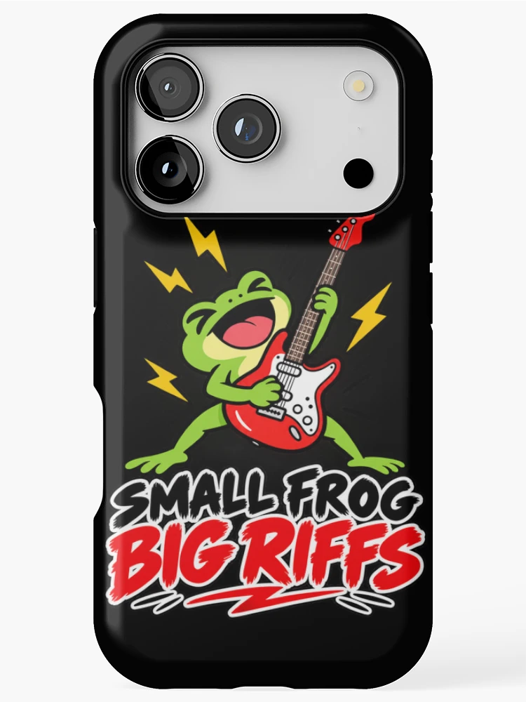 Thumbnail 1 of 4, iPhone Case, Small frog Big Riffs designed and sold by JamesSpring.
