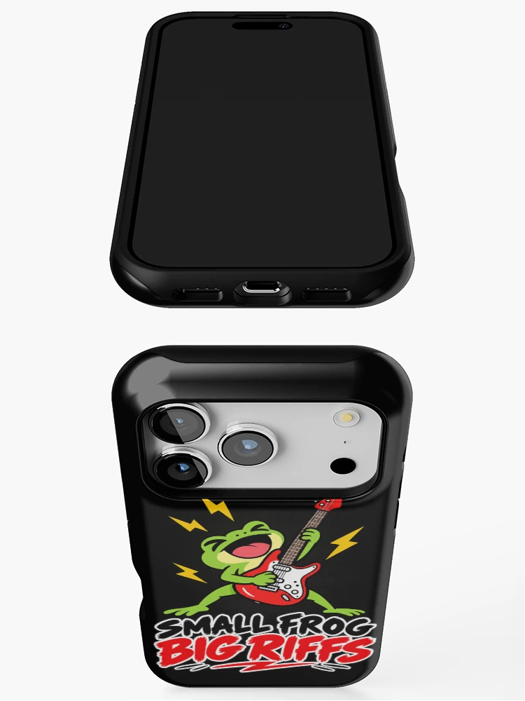 Thumbnail 3 of 4, iPhone Case, Small frog Big Riffs designed and sold by JamesSpring.
