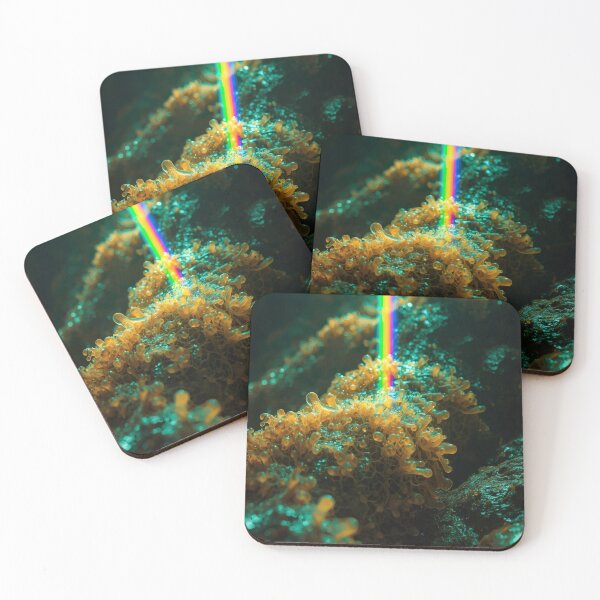 Item preview, Rainbow Light Beam On Golden Algae Macro designed and sold by monkeybusiness.pt.