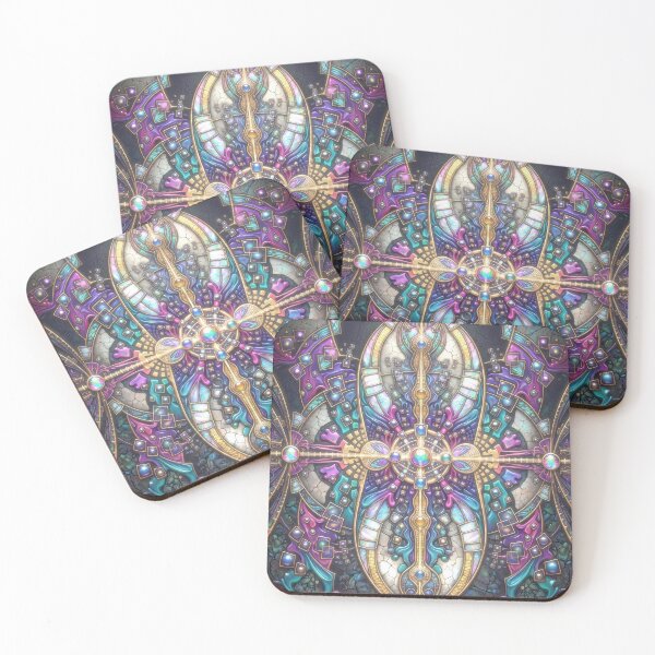 Item preview, Ornate Mystic Cross Mosaic Fractal Mandala designed and sold by Frackxion.