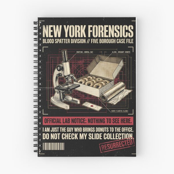 Item preview, New York Forensics Blood Spatter Lab Donut Guy Parody designed and sold by Mircea786.