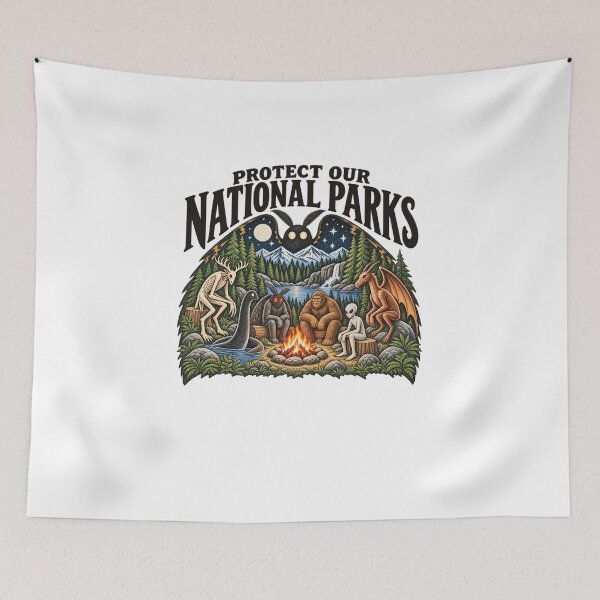 Item preview, Protect Our National Parks Wildlife Mountain Art designed and sold by NAAYAX.