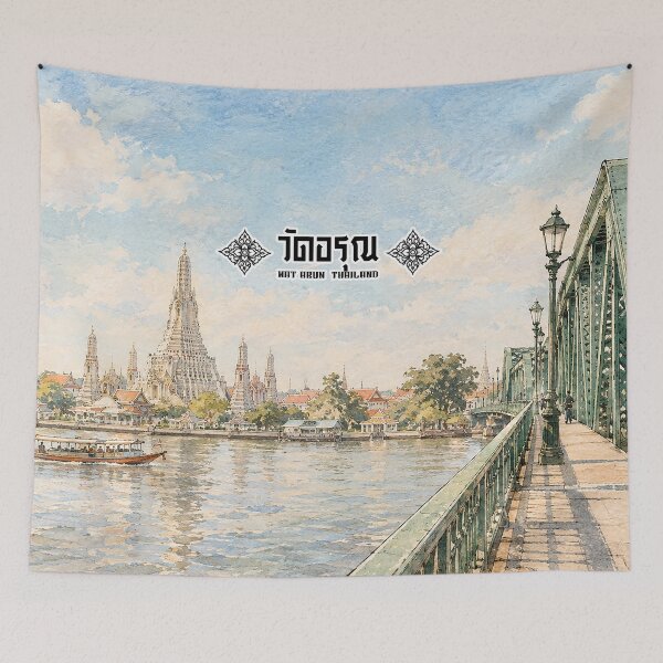 Item preview, Thailand, Wat Arun beneath an Endless Sky   designed and sold by Vanich-Panich.
