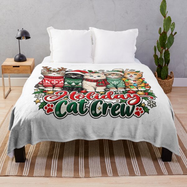 Item preview, Cute Christmas Cats Holiday Cat Crew designed and sold by LandFinStudio.