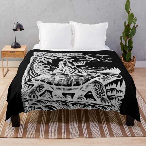 Item preview, Medieval Wizard Tortoise Rider – Vintage Fantasy Art designed and sold by AmiGraph.