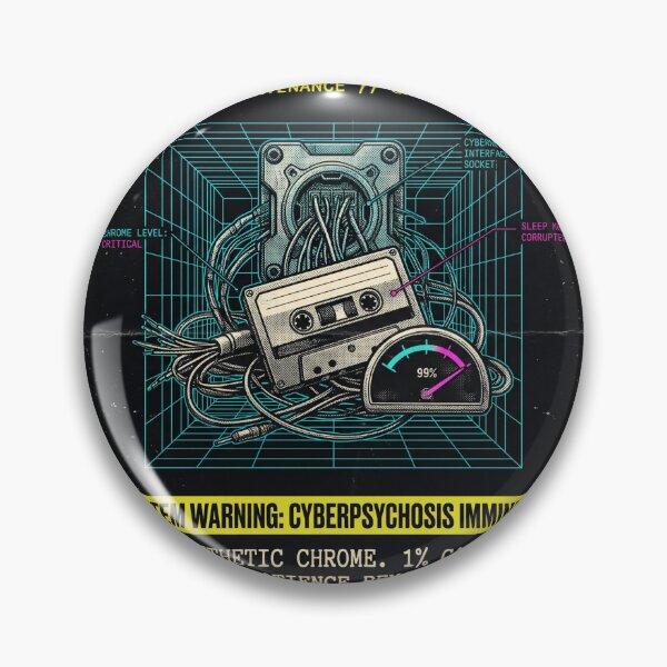 Item preview, Night City Trauma Log Cyberware Chrome Overload Sci-Fi Parody designed and sold by Mircea786.