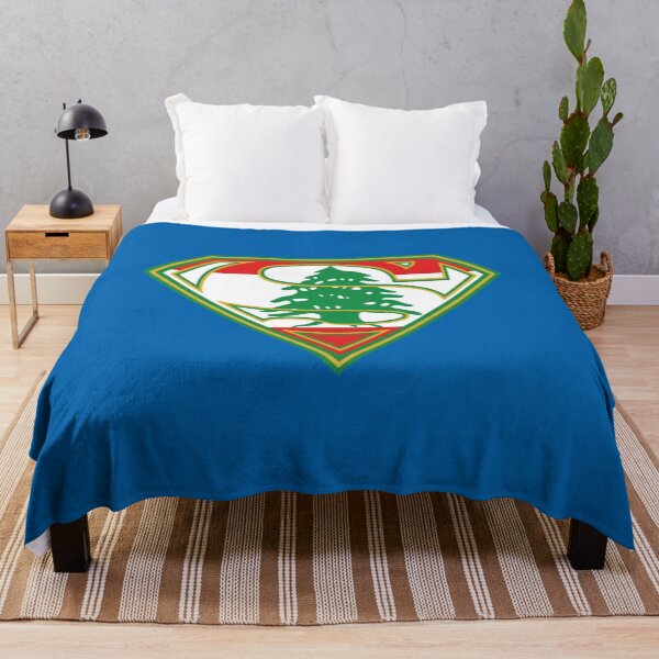Item preview, Superman Lebanese flag logo design designed and sold by Mad Apparel.