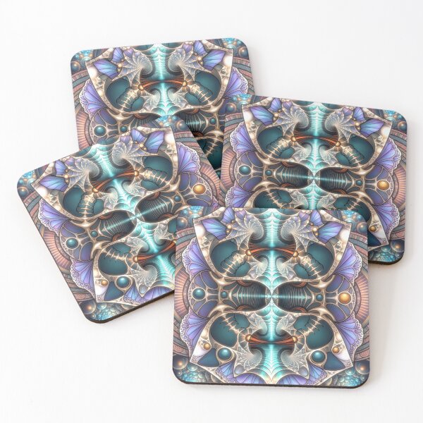 Item preview, Biomechanical Teal and Violet Fractal Shield designed and sold by Frackxion.
