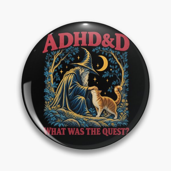 Item preview, ADHD&D What Was the Quest Wizard Cat Gaming Humor designed and sold by NAAYAX.