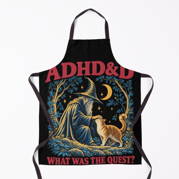 Item preview, ADHD&D What Was the Quest Wizard Cat Gaming Humor designed and sold by NAAYAX.