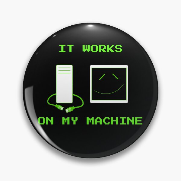 Item preview, It Works On My Machine Funny Programmer Sticker designed and sold by EssenceStyle.