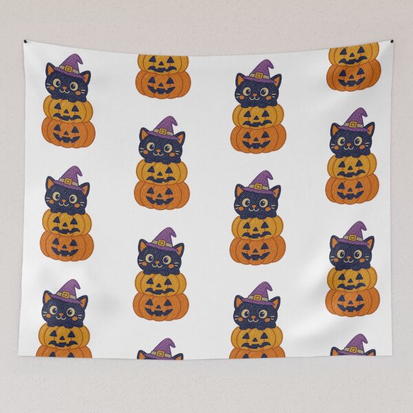 Item preview, Cute Halloween cat pumpkin design  designed and sold by Jk-812.