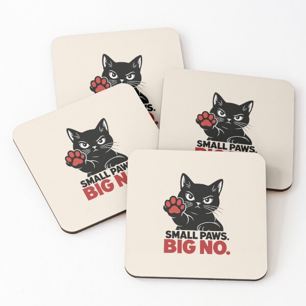 Item preview, Small Paws Big No – Boundaries Cat designed and sold by WAUZ.