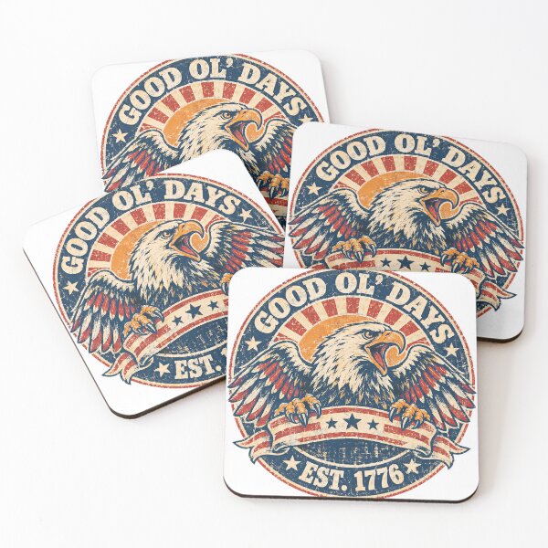 Item preview, Good Ol Days Est 1776 Bald Eagle Shirt, Retro Vintage American Patriotic T-Shirt, 4th of July USA Tee designed and sold by machodesigns.