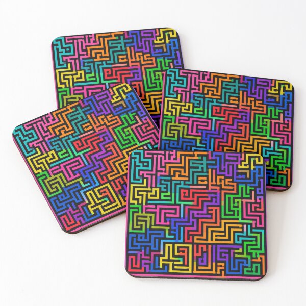 Item preview, Geometric labyrinth of vibrant colors designed and sold by JuViRo.