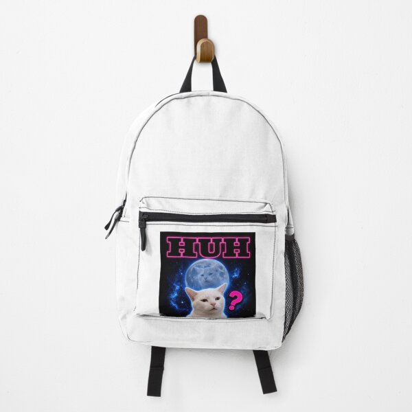 Item preview, Huh Confused Cat Meme Neon Pink Galaxy Moon Funny Cat Design designed and sold by Designshopx.