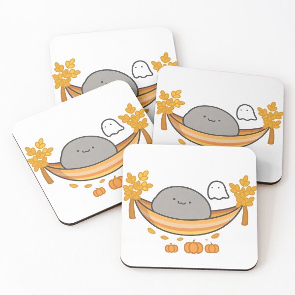 Item preview, Cute Black Cat Ghost Autumn Hammock Fall Kawaii Sticker designed and sold by xiaoxiaochibi.
