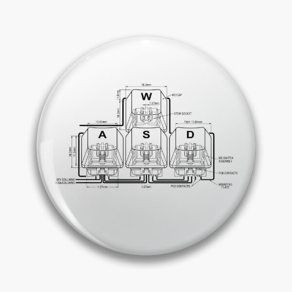 Item preview, Gaming WASD Computer Keyboard PC Gamer Move Keys Diagram designed and sold by GrandeDuc.