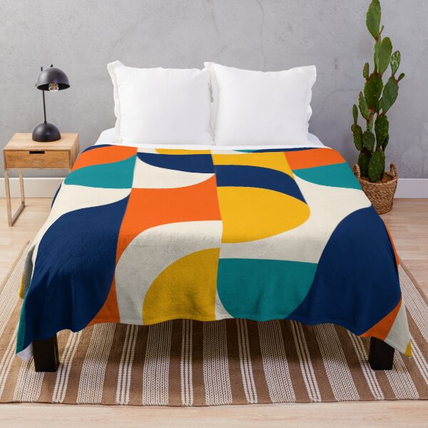 Item preview, Retro Geometric Abstract Color Block Pattern designed and sold by Shivora Studio.