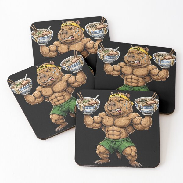 Item preview, Funny Capybara Gym Shirt - Ramen Workout Bodybuilding designed and sold by StrongEveryDayStore.