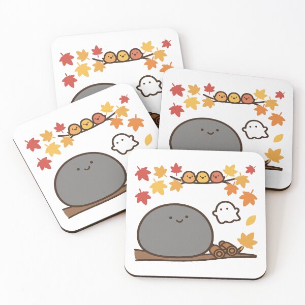 Item preview, Cute Black Cat Ghost Autumn Birdwatching Fall Kawaii Sticker designed and sold by xiaoxiaochibi.
