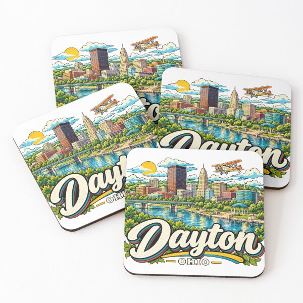 Item preview, Hand Drawn Dayton Ohio Travel Souvenir Landmark Gift designed and sold by MichaeIRellov.