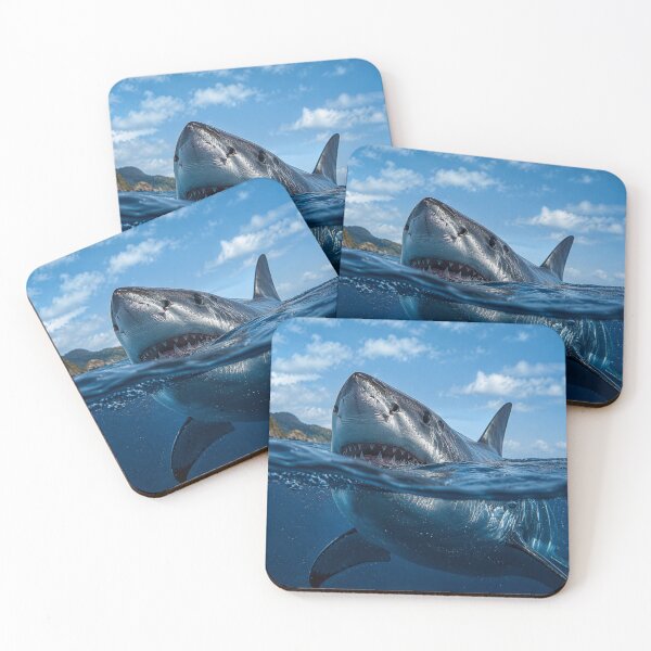 Item preview, Great white shark emerging from the ocean designed and sold by JuViRo.