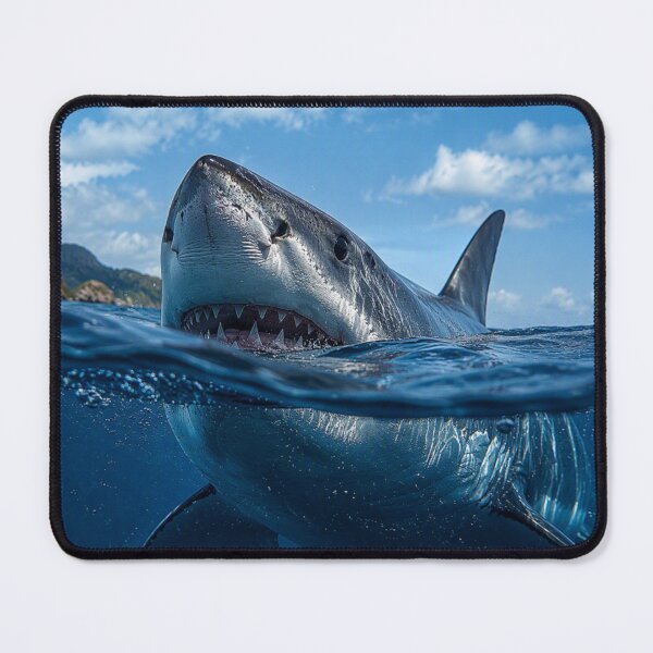 Item preview, Great white shark emerging from the ocean designed and sold by JuViRo.