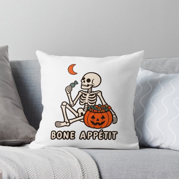 Item preview, Skeleton Eating Candy Halloween Bone Appetit designed and sold by SoyLamderma.