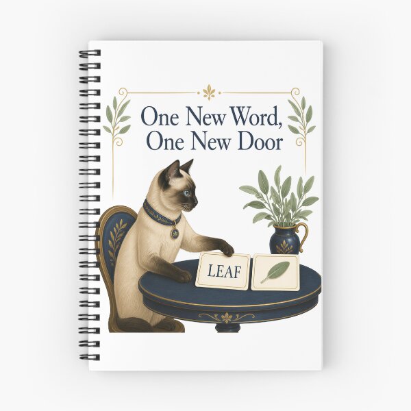 Item preview, Siamese Language Learning Cat Matching Word Cards designed and sold by PurrBloom Studio.