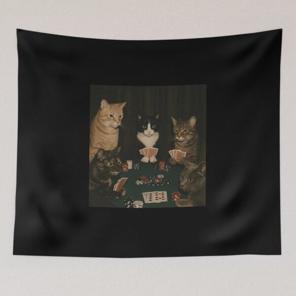 Item preview, Cats Playing Poker Vintage Card Game Art designed and sold by NAAYAX.