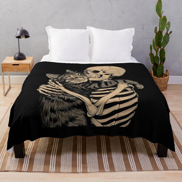 Item preview, Skeleton Hugging Cat - Funny Halloween Cat Lover designed and sold by stoltenbergy.