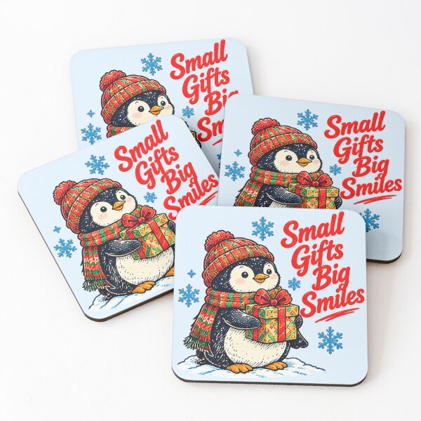 Item preview, Small Gifts Big Smiles Retro Christmas Penguin designed and sold by lungpleecha.