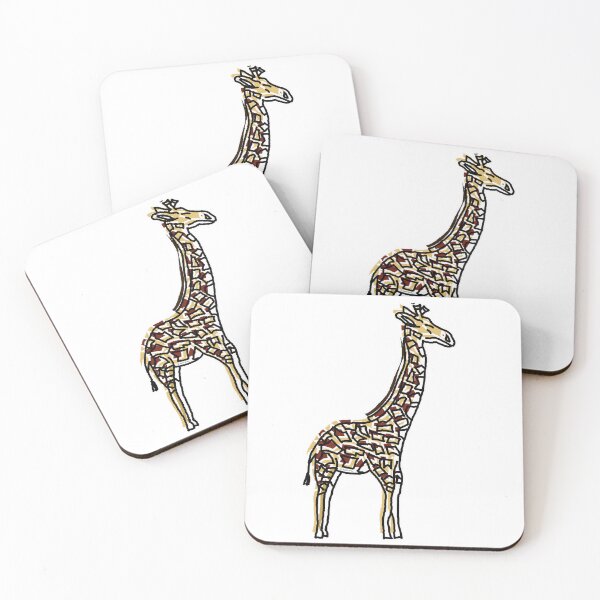 Item preview, Giraffe Illustration – Bold White Outline on Dark designed and sold by Dyche Studio.