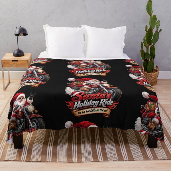 Item preview, Santa’s Holiday Ride Motorcycle Christmas Design designed and sold by Aneta-Design.