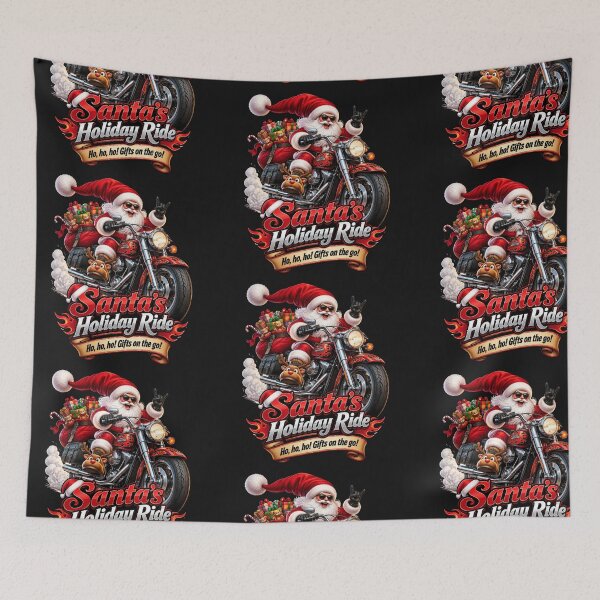 Item preview,  Santa’s Holiday Ride  Motorcycle Christmas Design designed and sold by Aneta-Design.