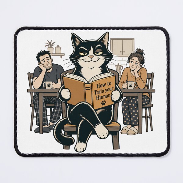 Item preview, How to Train Your Human - Funny Tuxedo Cat Humor designed and sold by Caj77.
