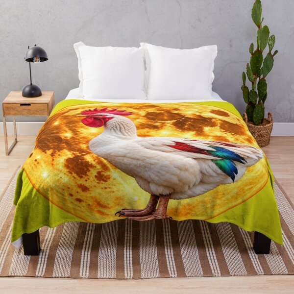 Item preview, Mystical Moon Bird – Rooster and Polish Goose Hybrid with Colorful Feathers | Unique Fantasy Art designed and sold by JanRizz.