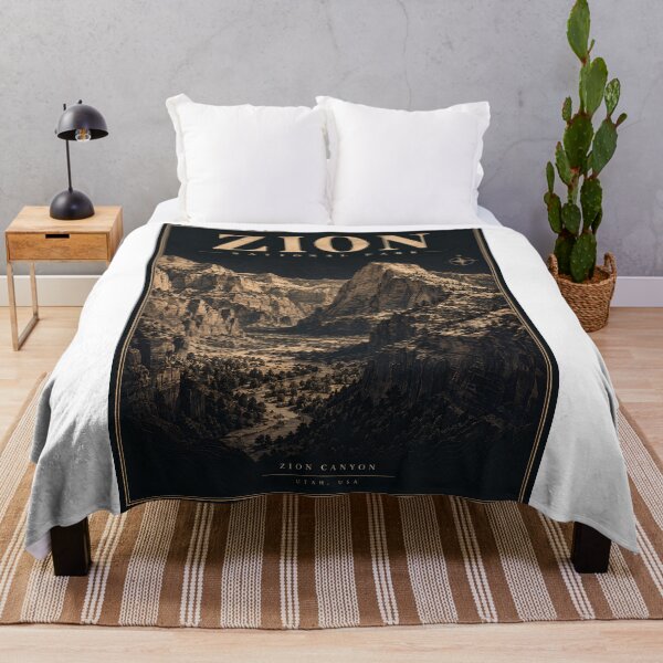 Item preview, Zion National Park Vintage Style Poster Utah Landscape Art (Digital Download) designed and sold by shopcanva.
