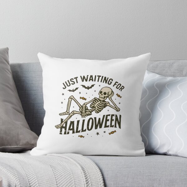 Item preview, Skeleton Just Waiting For Halloween Retro Design designed and sold by SoyLamderma.