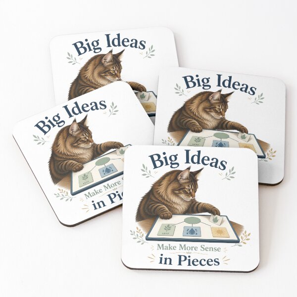 Item preview, Maine Coon Study Cat Organizing an Idea Map designed and sold by PurrBloom Studio.