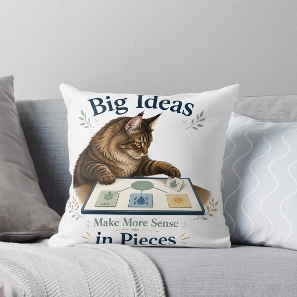 Item preview, Maine Coon Study Cat Organizing an Idea Map designed and sold by PurrBloom Studio.