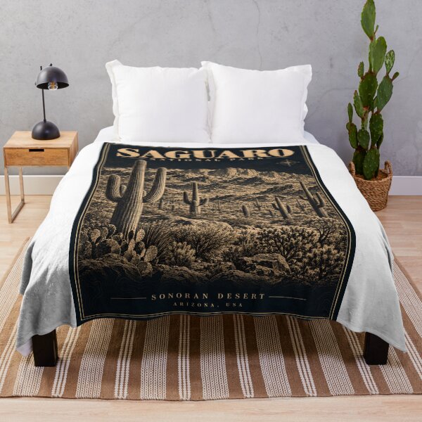 Item preview, Saguaro National Park Vintage Style Poster - Sonoran Desert Art (Digital Download) designed and sold by shopcanva.