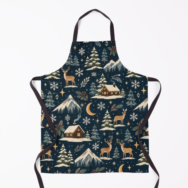Item preview, Nordic Winter Woodland Night Folk Pattern designed and sold by Glottopia.