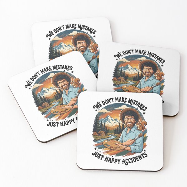 Item preview, Bob Ross Retro - We Don't Make Mistakes Just Happy Accidents designed and sold by Karamram Studio.