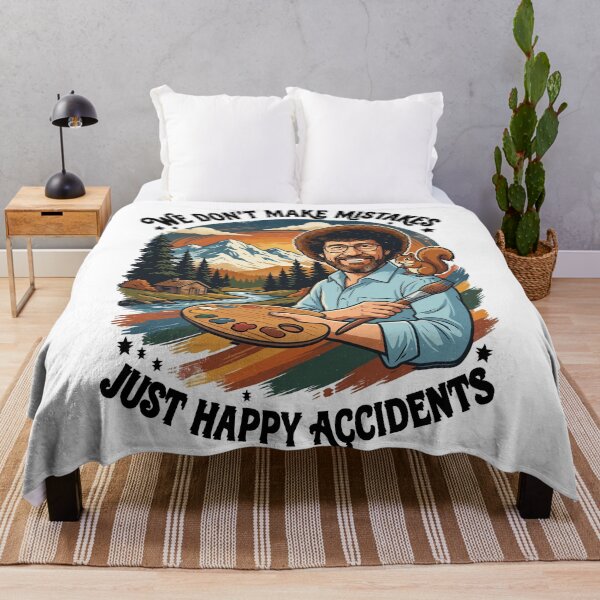 Item preview, Bob Ross Retro - We Don't Make Mistakes Just Happy Accidents designed and sold by Karamram Studio.