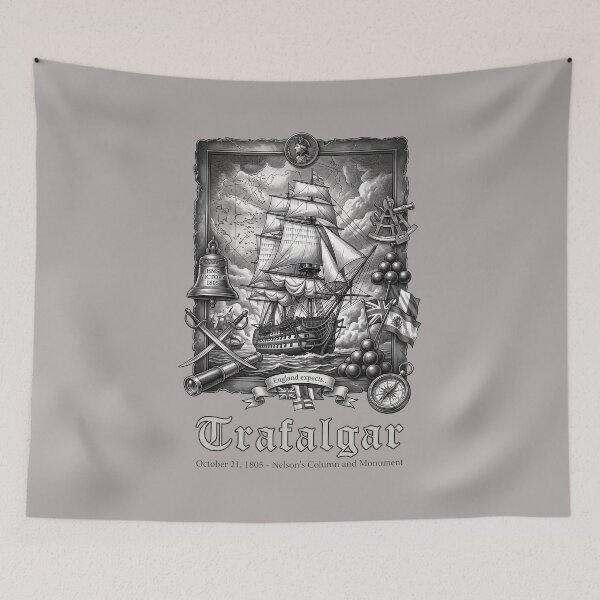Item preview, Trafalgar Naval Battle Ship Art Vintage-22 designed and sold by EliasBaar.
